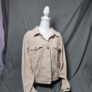 Forever 21 XS Jacket Pink Corduroy Style with Gems Premium denim